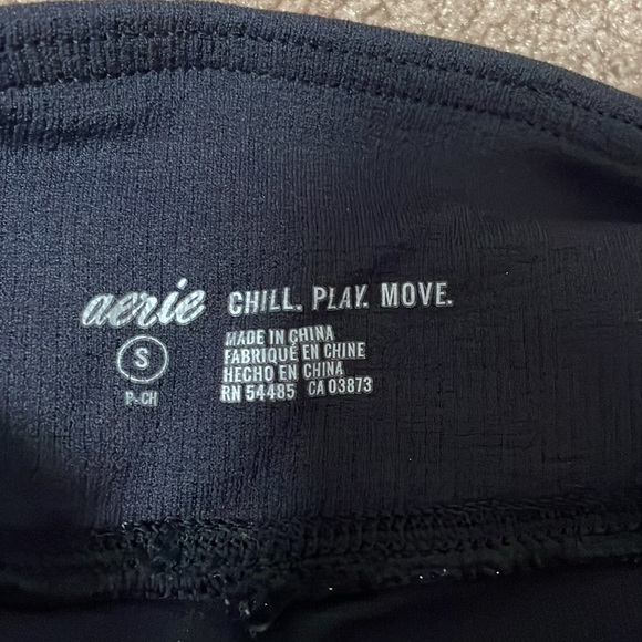 Aerie Chill. Play. Move. Black Glitter Leggings/Tights - Picture 5 of 8